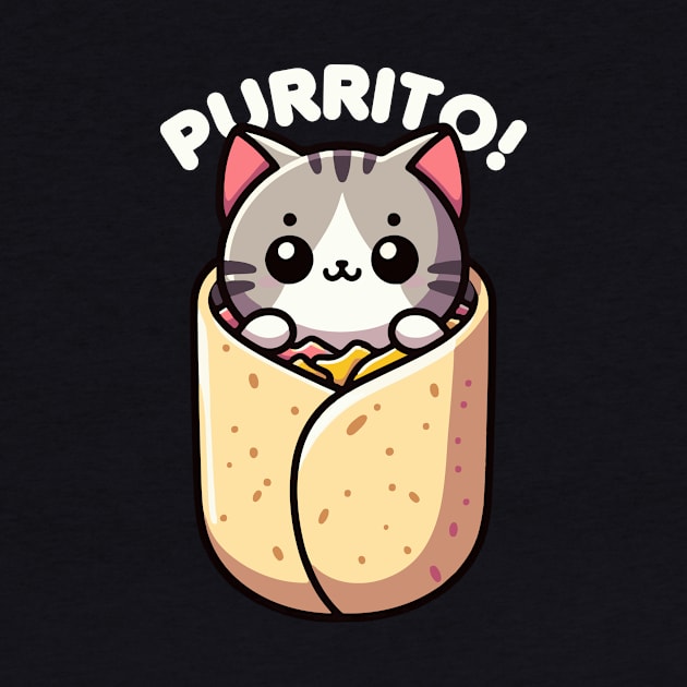 Purrito Funny Cat And Burrito Pun by valiantbrotha